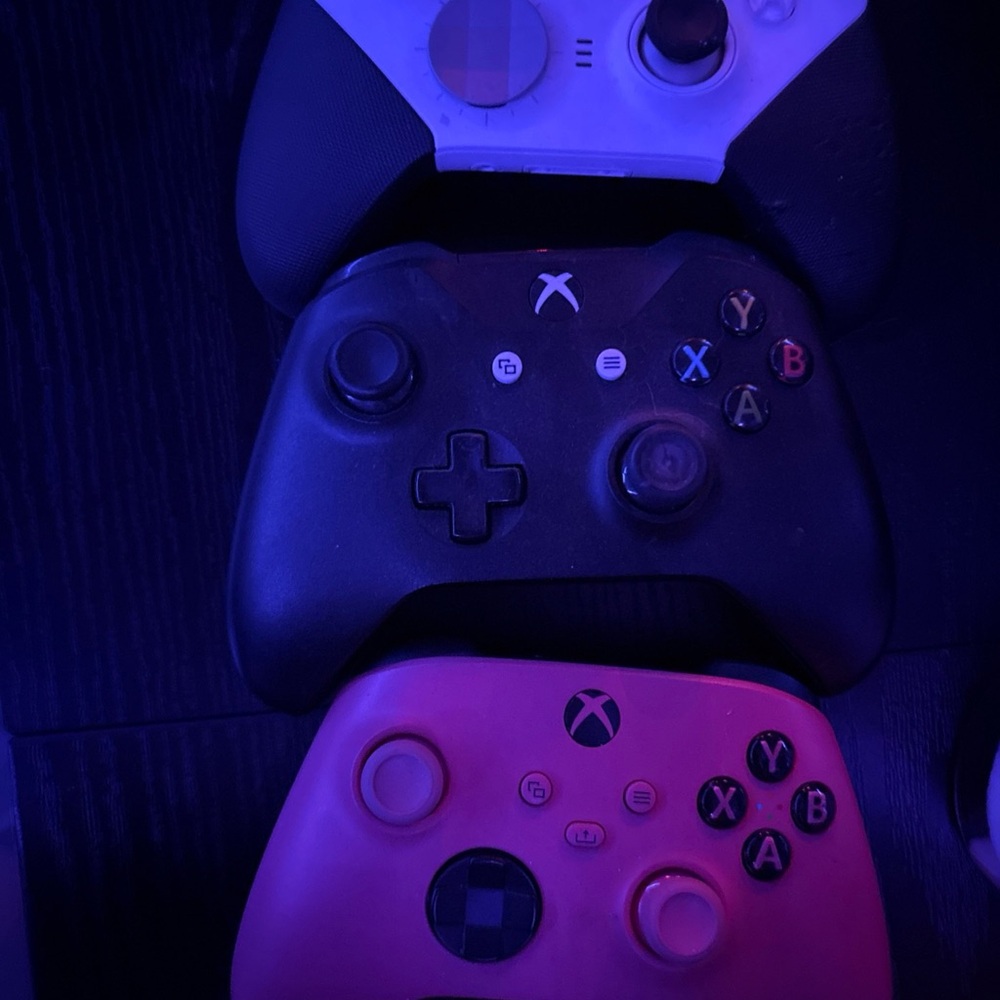 Black and White Gaming Controller